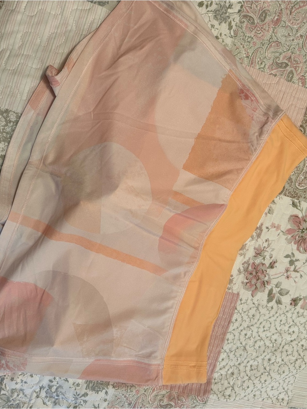 Lululemon Peach & Blush Abstract Active Skort
